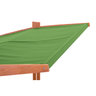 Impregnált homokozó UV-szűrős tetővel - 120x120 cm