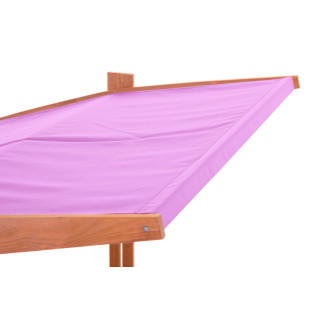 Impregnált homokozó UV-szűrős tetővel - 120x120 cm