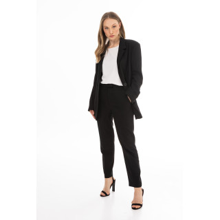 Női vászonkabát fekete színben