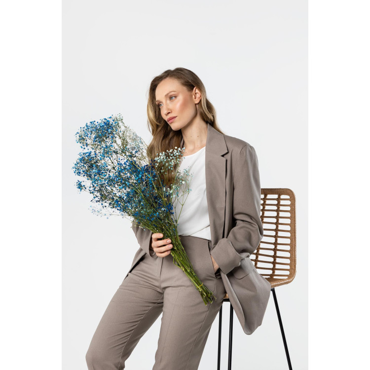 Női sötét bézs vászonkabát