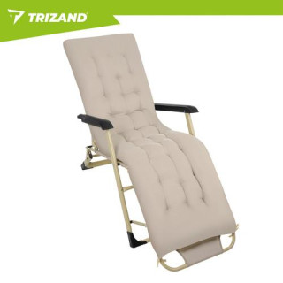 Összecsukható kerti nyugágy bézs színben