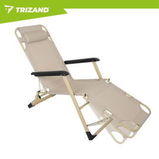 Összecsukható kerti nyugágy bézs színben