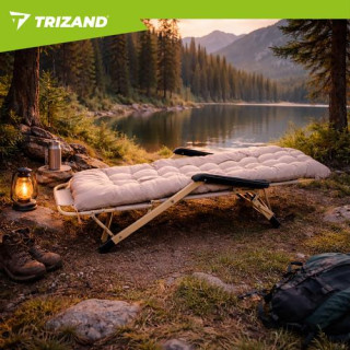 Összecsukható kerti nyugágy bézs színben