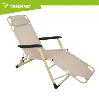 Összecsukható kerti nyugágy bézs színben