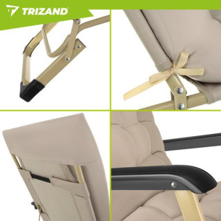 Összecsukható kerti nyugágy bézs színben