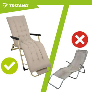 Összecsukható kerti nyugágy bézs színben