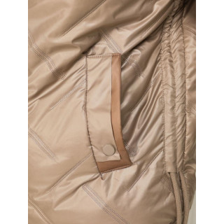 Bézs színű, steppelt női kabát TY5633