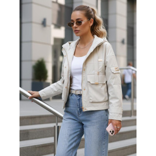 Bézs színű női átmeneti kabát TY5634