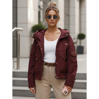 Női átmeneti bordó kabát TY5635