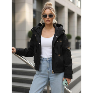 Női fekete átmeneti kabát TY5636