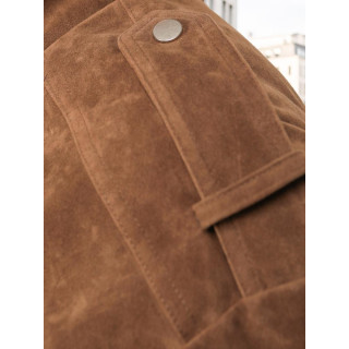 Női világosbarna velúr bomberdzseki TY5644