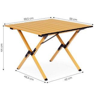 Összecsukható kempingasztal táskával - 60x60 cm