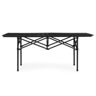 Fekete összecsukható kempingasztal táskával - 120x55 cm