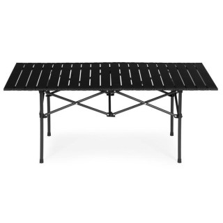 Fekete összecsukható kempingasztal táskával - 120x55 cm