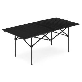 Fekete összecsukható kempingasztal táskával - 120x55 cm