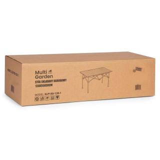 Fekete összecsukható kempingasztal táskával - 120x55 cm