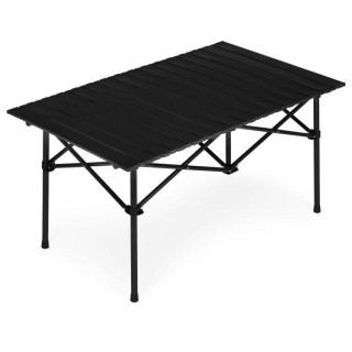 Összecsukható fekete kempingasztal táskával - 95x55 cm