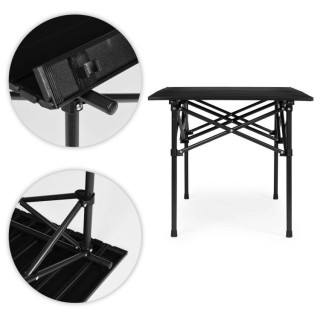 Összecsukható fekete kempingasztal táskával - 95x55 cm