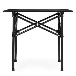 Fekete összecsukható kempingasztal táskával - 53x55 cm