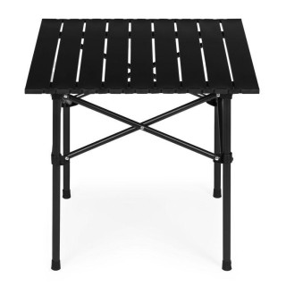 Fekete összecsukható kempingasztal táskával - 53x55 cm