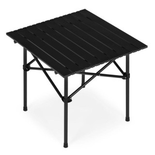 Fekete összecsukható kempingasztal táskával - 53x55 cm