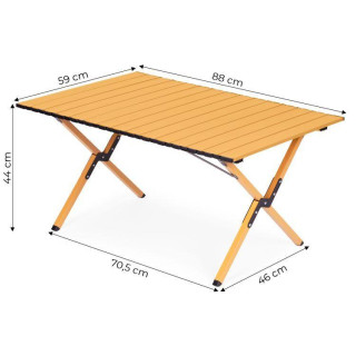 Összecsukható kempingasztal táskával - 90x60 cm
