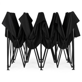 Fekete, önösszecsukható kerti sátor - 3x6 m -