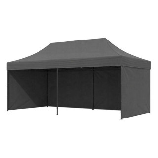 Szürke, önösszecsukható kerti sátor - 3x6 m -