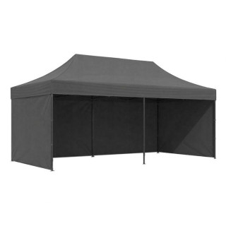 Szürke, önösszecsukható kerti sátor - 3x6 m -