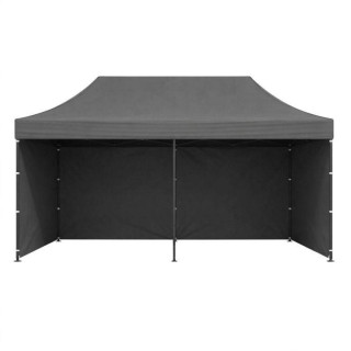 Szürke, önösszecsukható kerti sátor - 3x6 m -