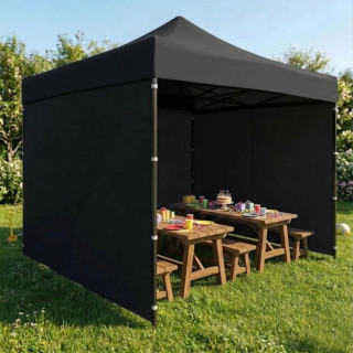 Kerti fekete automata pavilon - 3x3 m -