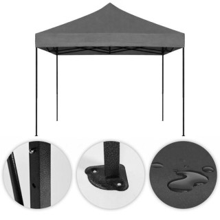 Értékesítési stand szürke színben - 3x3 m