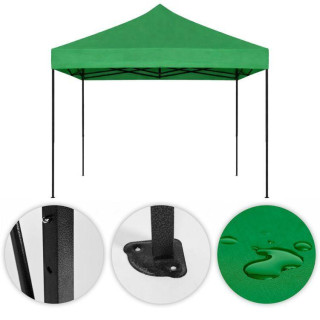 Zöld árusító stand - 3x3 m