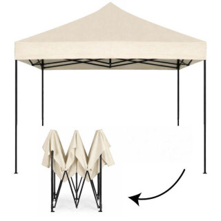 Bézs színű árusító stand - 3x3 m