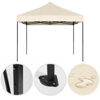 Bézs színű árusító stand - 3x3 m