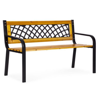 Kerti fa pad áttört háttámlával