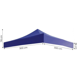Kék tetőtakaró kerti pavilonhoz - 3x3 m -