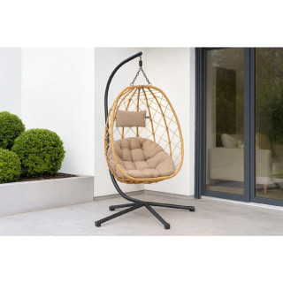 Összecsukható függőszék bézs és fekete színben