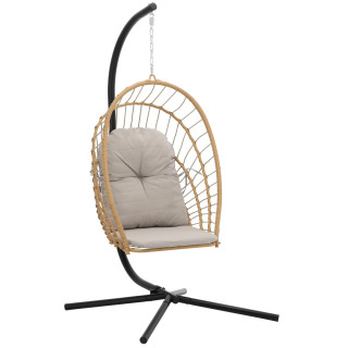 Függő összecsukható szék barna-szürke színben