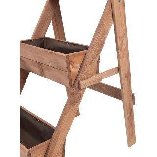 Impregnált, háromszintes fa virágcserép