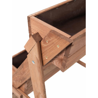 Impregnált, háromszintes fa virágcserép