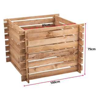 Impregnált fa kerti komposztáló 500 l