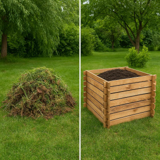 Impregnált fa kerti komposztáló 500 l