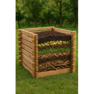 Impregnált fa kerti komposztáló 500 l