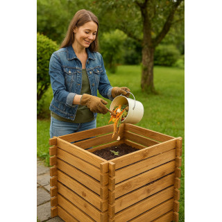 Impregnált fa kerti komposztáló 500 l