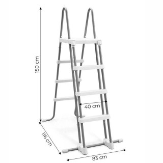 Medencelétra csúszásgátló lépcsőkkel