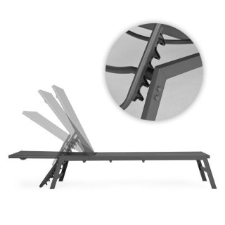 Állítható strandszék szürke színben