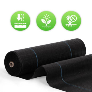 Tuberkulózis elleni fekete UV agrotextília 90 g - 1,6 x 50 m