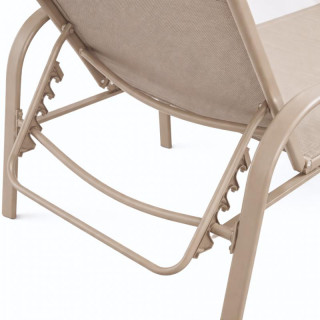 Bézs kerti nyugágy állítható háttámlával