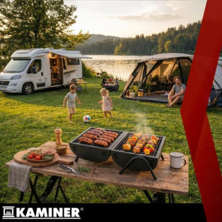 Turisztikai kerti grill Kaminer 38x30x40 cm